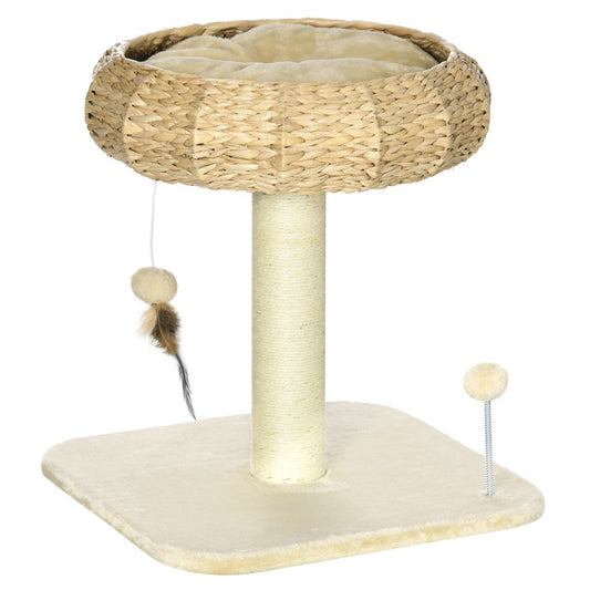 51cm Cat Tree Kitty Activity Centre w/ Top Bed, Toy Ball, Sisal Scratching Post